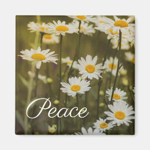 Vintage Daisy Boho Mantra Word Magnet