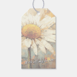Vintage Daisy Botanical Abstract Floral Gift Tags