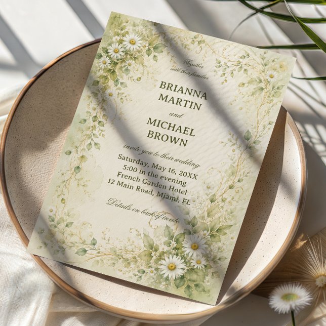Vintage Daisy Botanical Invitation (Creator Uploaded)