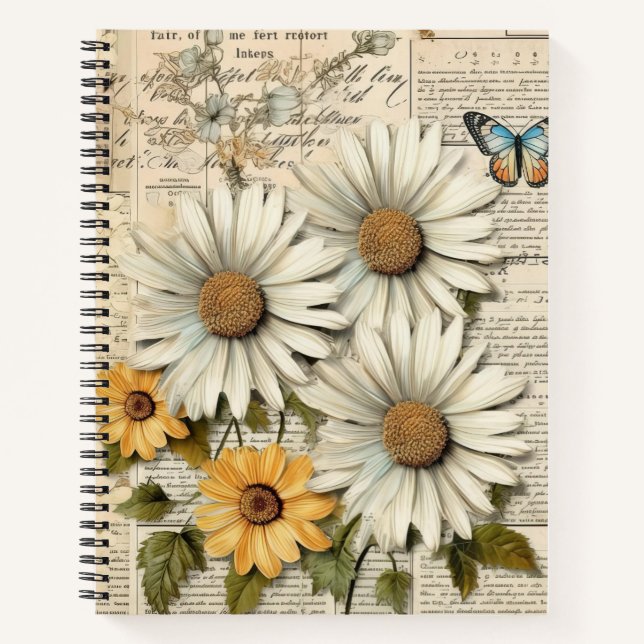 Vintage Daisy| Cottagecore Botanical Journal (Front)