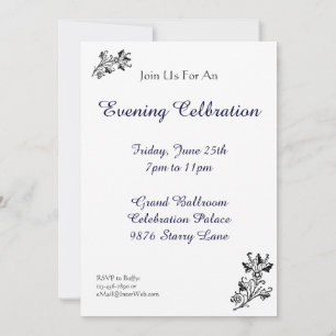 Vintage Daisy Damask Custom Party Invitation