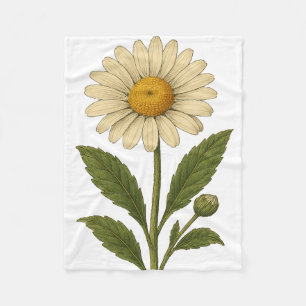 Vintage Daisy Fleece Blanket