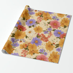 Vintage Daisy Floral Pattern (2) Wrapping Paper