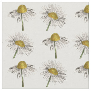 Vintage Daisy Flower Fabric