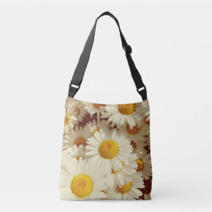 Vintage daisy flowers crossbody bag