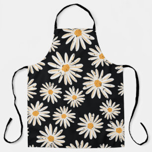 Vintage Daisy flowers seamless vintage pattern. Di Apron