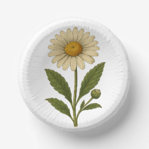 Vintage Daisy Paper Plate