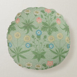 Vintage Daisy - William Morris Floral Pattern Round Cushion