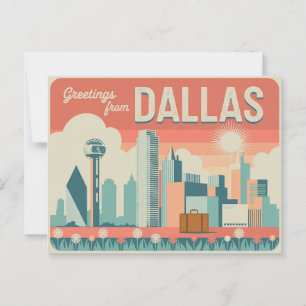 Vintage Dallas Postcard   Greetings from Dallas 