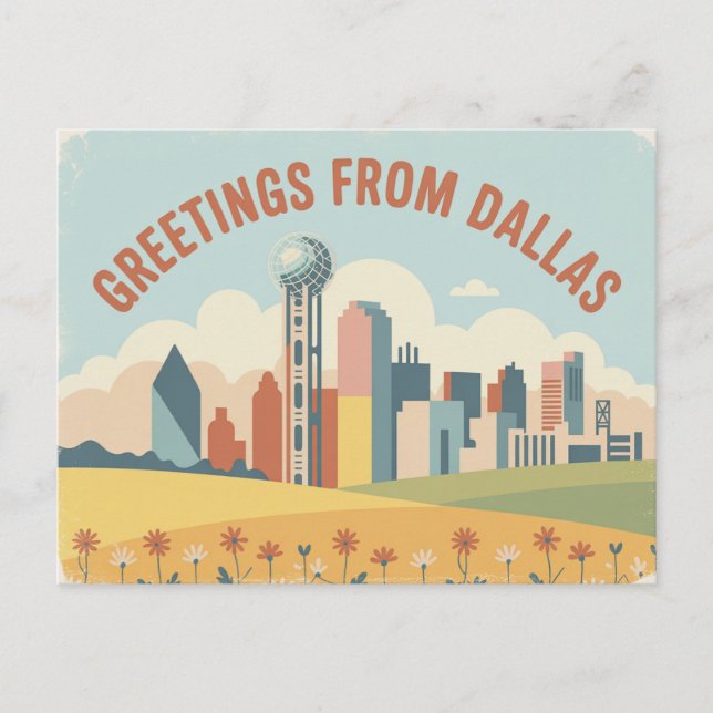 Vintage Dallas Postcard | Greetings from Dallas  (Front)