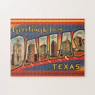 Vintage Dallas Texas 11x14 Jigsaw Puzzle
