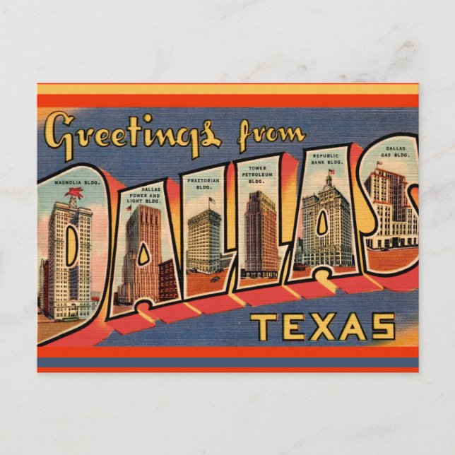 Vintage Dallas Texas Postcard (Front)