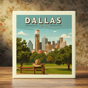Vintage Dallas Texas Tile