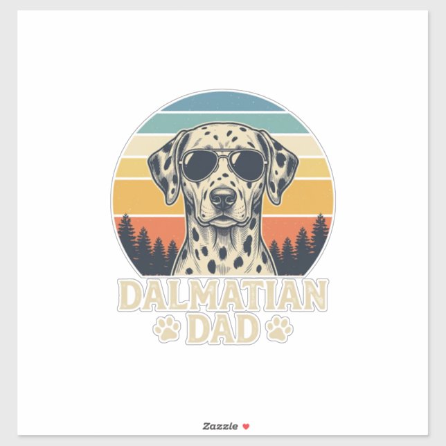 Vintage Dalmatian Dad Dog Lover Design_1 (Sheet)