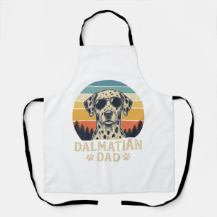 Vintage Dalmatian Dad Dog Lover Design_1 Apron