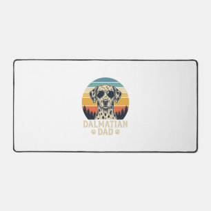 Vintage Dalmatian Dad Dog Lover Design_1 Desk Mat
