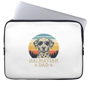 Vintage Dalmatian Dad Dog Lover Design_1 Laptop Sleeve