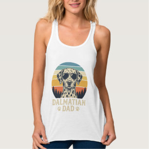 Vintage Dalmatian Dad Dog Lover Design_1 Singlet