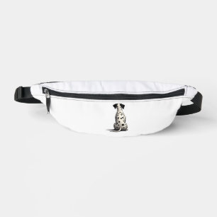 Vintage Dalmatian Dog From Behind Illustration Min Bum Bags