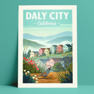 Vintage Daly City California Postcard