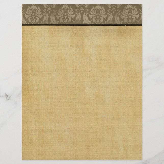 Vintage Damask Border Paper Background Flyer (Front)
