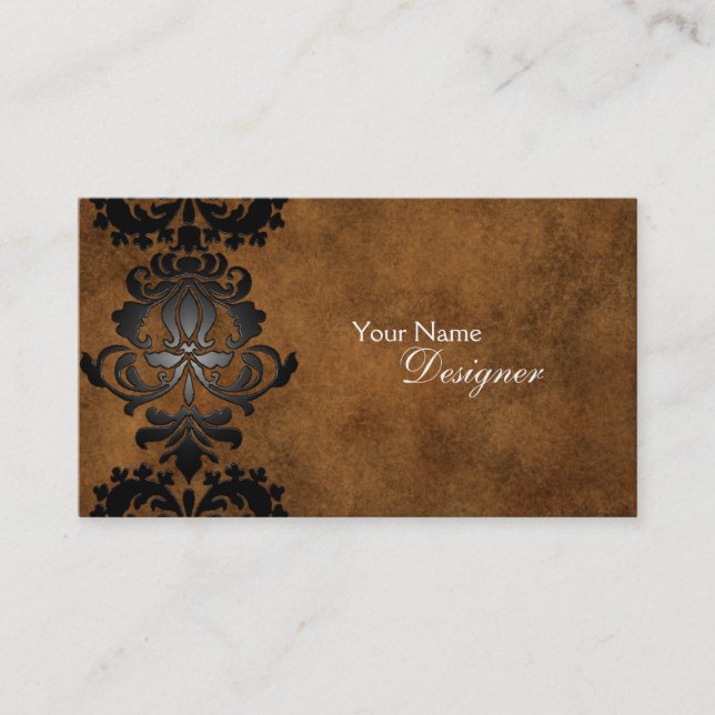 Vintage DAMASK Business Card (Front)
