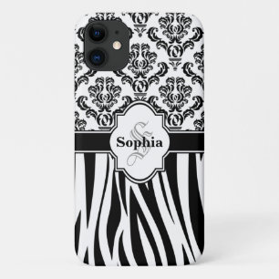 Vintage Damask Cool Zebra Stripes Case-Mate iPhone Case