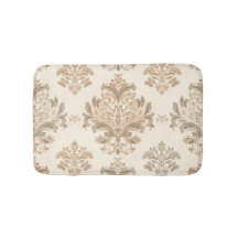 Vintage Damask Elegant Beige French Farmhouse
