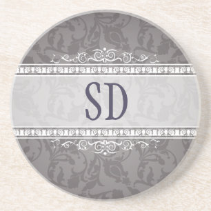 Vintage Damask Elegant Print Coaster