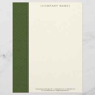 Vintage Damask Lime Green Customised Letterhead