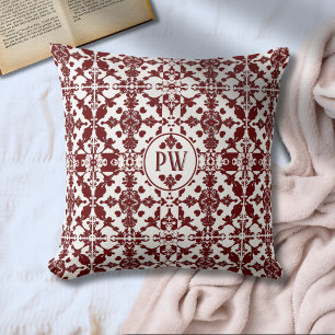 Vintage Damask Monogram Cushion