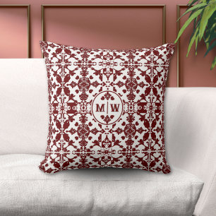 Vintage Damask Monogram Cushion