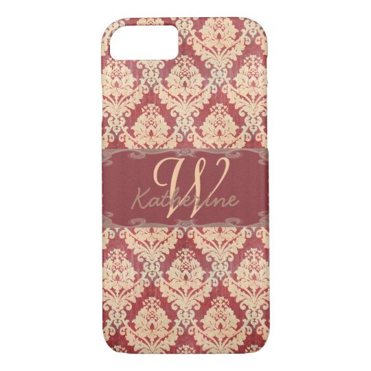 Vintage Damask Monogram iPhone 8/7 Case