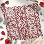 Vintage Damask Monogram Scarf<br><div class="desc">This elegant burgundy and white pattern features a classic damask design with ornate floral motifs and decorative hearts surrounding a personalised monogram. The symmetrical Victorian-inspired arrangement creates a timeless look perfect for home decor pillows, bedding, shower curtains, and bathroom sets. Also striking on tech accessories like phone cases, laptop sleeves,...</div>