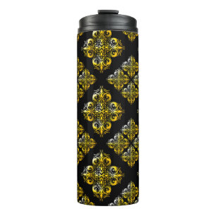 Vintage Damask Pattern Thermal Tumbler