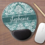 Vintage Damask Pattern with Grungy Finish Gel Mouse Pad<br><div class="desc">A grunge design with a modern twist. Add your name or monogram. If you need to make adjustments to the artwork,  click on the customise it button to make changes.</div>