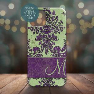 Vintage Damask Pattern with Monogram