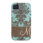 Vintage Damask Pattern with Monogram