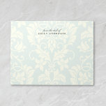 Vintage Damask Personalized Name Notepad<br><div class="desc">Custom-designed personalized notepad featuring vintage pastel blue damask pattern.</div>