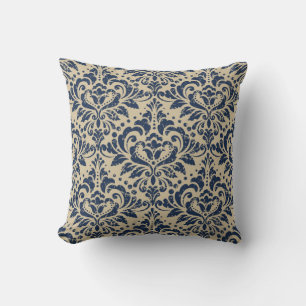 Vintage damask seamless pattern background. Grunge Cushion