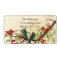 Vintage Damask Teal Bird Burgundy Flowering Branch