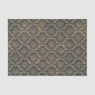 Vintage,damask,victorian,greybrown, black,gothic tissue paper