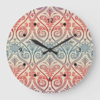Vintage Damask Wallpaper - blue violet red