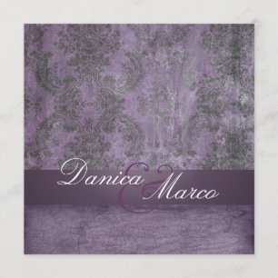 Vintage Damask Wedding Invitations
