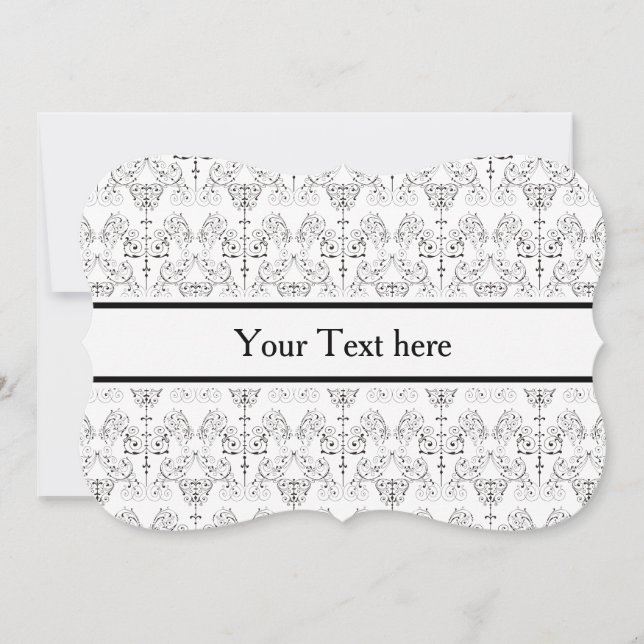 Vintage Damasks Wallpaper - black + your backgr. (Front)