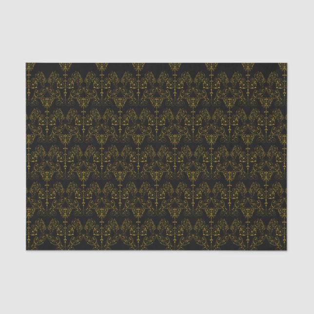 Vintage Damasks Wallpaper - gold + your backgr. Tissue Paper (Front)