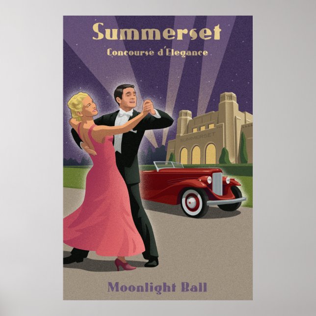 Vintage Dance and Car Show Poster (Front)