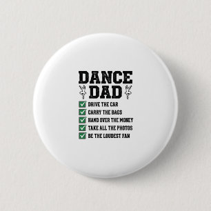 Vintage Dance Dad Checklist Shirt Design_1 6 Cm Round Badge