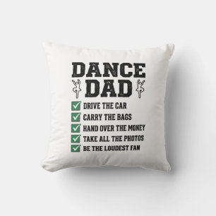 Vintage Dance Dad Checklist Shirt Design_1 Cushion