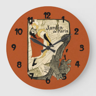 Vintage Dance Hall Can Cna Poster Art Large Clock